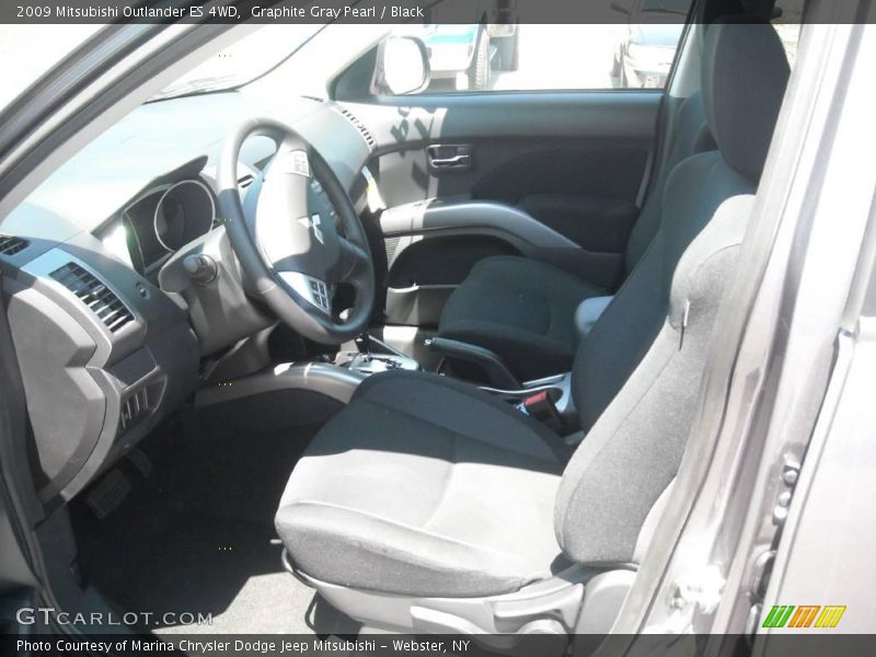 Graphite Gray Pearl / Black 2009 Mitsubishi Outlander ES 4WD