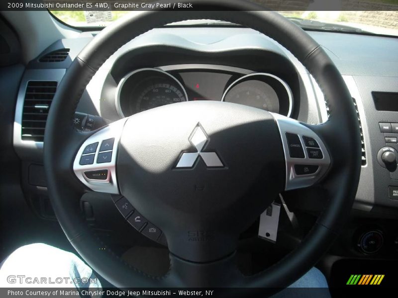 Graphite Gray Pearl / Black 2009 Mitsubishi Outlander ES 4WD
