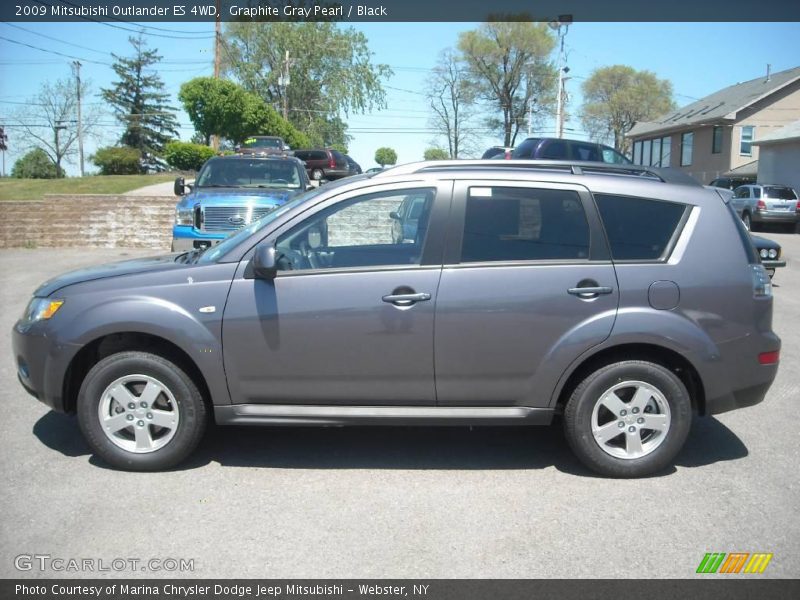 Graphite Gray Pearl / Black 2009 Mitsubishi Outlander ES 4WD