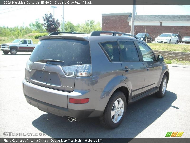 Graphite Gray Pearl / Black 2009 Mitsubishi Outlander ES 4WD