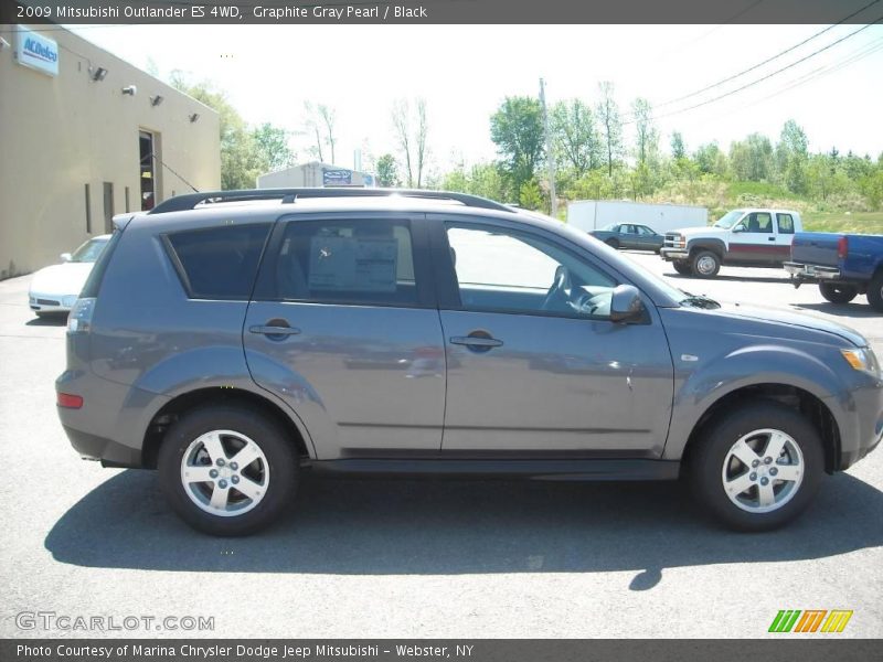 Graphite Gray Pearl / Black 2009 Mitsubishi Outlander ES 4WD