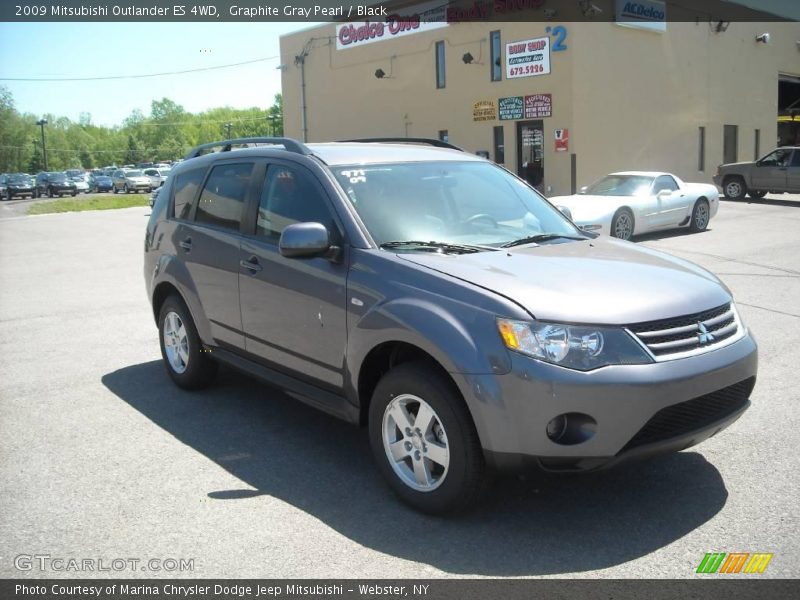 Graphite Gray Pearl / Black 2009 Mitsubishi Outlander ES 4WD