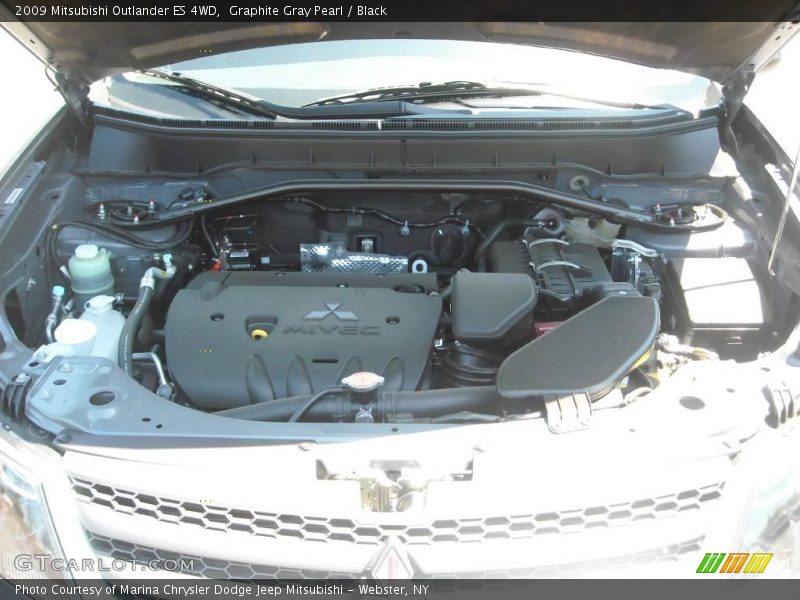 Graphite Gray Pearl / Black 2009 Mitsubishi Outlander ES 4WD
