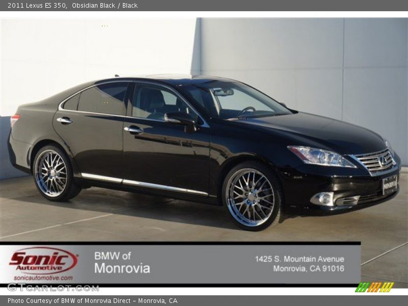 Obsidian Black / Black 2011 Lexus ES 350