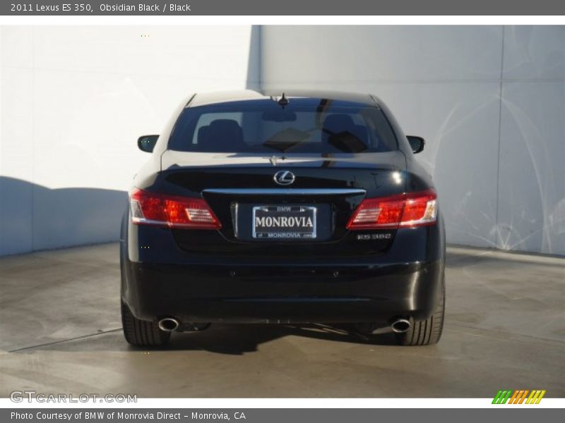 Obsidian Black / Black 2011 Lexus ES 350