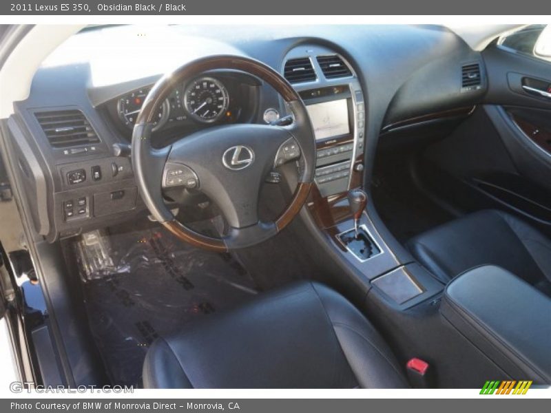 Obsidian Black / Black 2011 Lexus ES 350