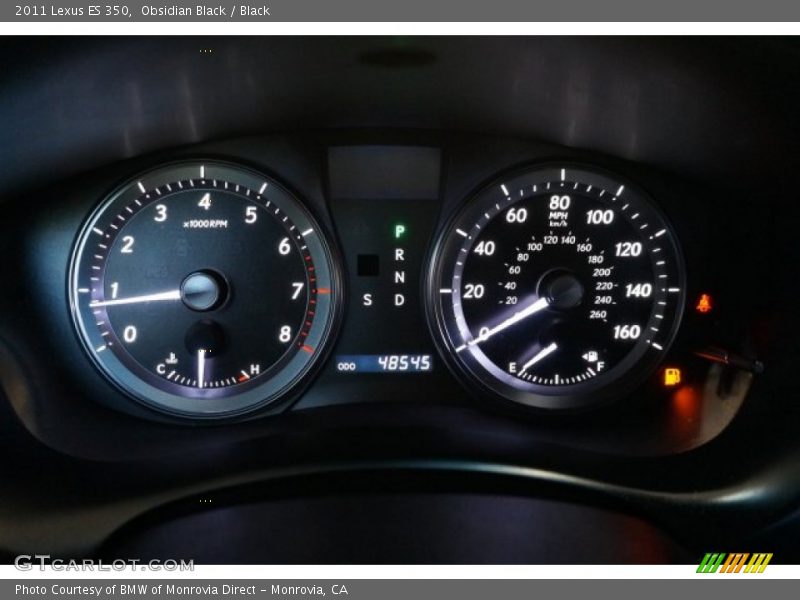 Obsidian Black / Black 2011 Lexus ES 350
