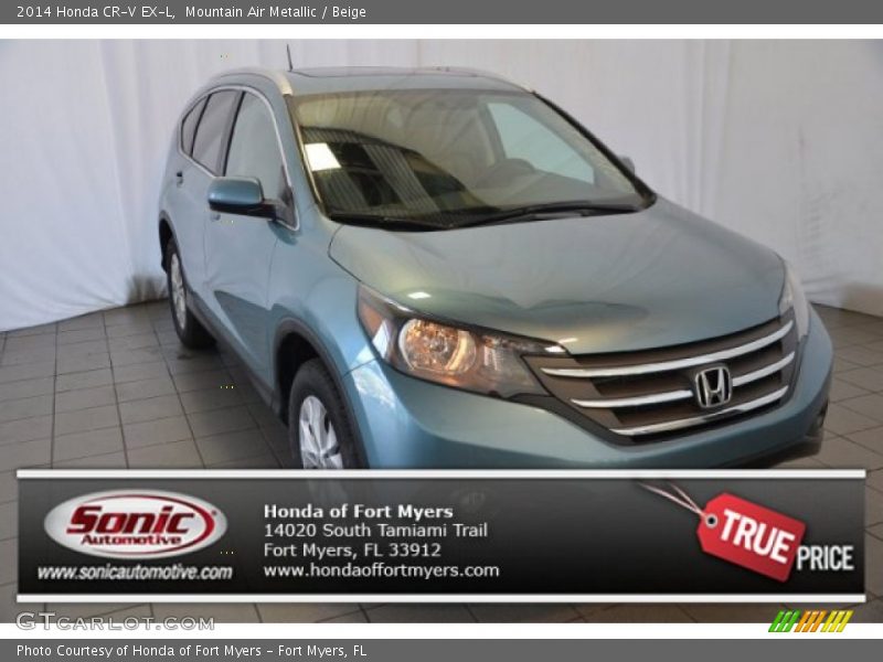 Mountain Air Metallic / Beige 2014 Honda CR-V EX-L