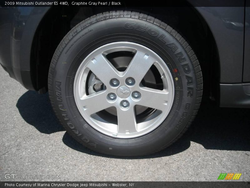 Graphite Gray Pearl / Black 2009 Mitsubishi Outlander ES 4WD