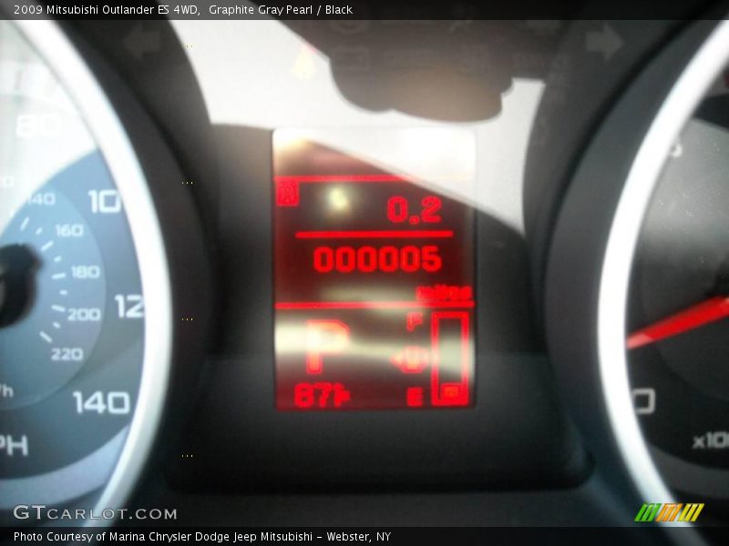 Graphite Gray Pearl / Black 2009 Mitsubishi Outlander ES 4WD
