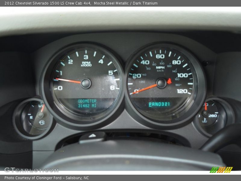 Mocha Steel Metallic / Dark Titanium 2012 Chevrolet Silverado 1500 LS Crew Cab 4x4