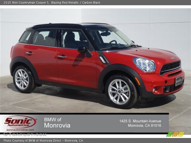 Blazing Red Metallic / Carbon Black 2015 Mini Countryman Cooper S