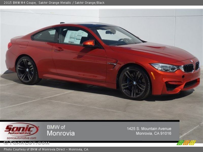 Sakhir Orange Metallic / Sakhir Orange/Black 2015 BMW M4 Coupe