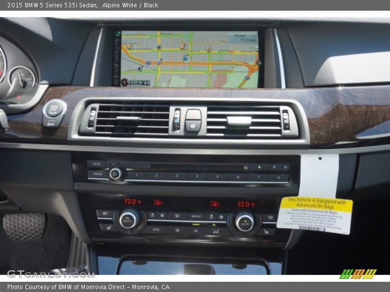 Alpine White / Black 2015 BMW 5 Series 535i Sedan