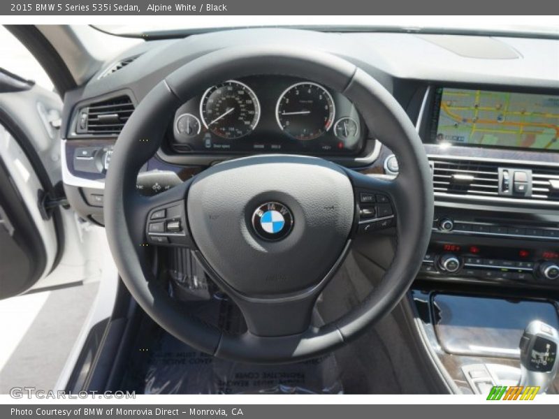 Alpine White / Black 2015 BMW 5 Series 535i Sedan
