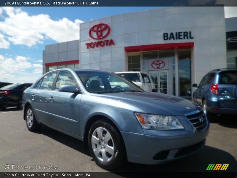 Medium Silver Blue / Camel 2009 Hyundai Sonata GLS