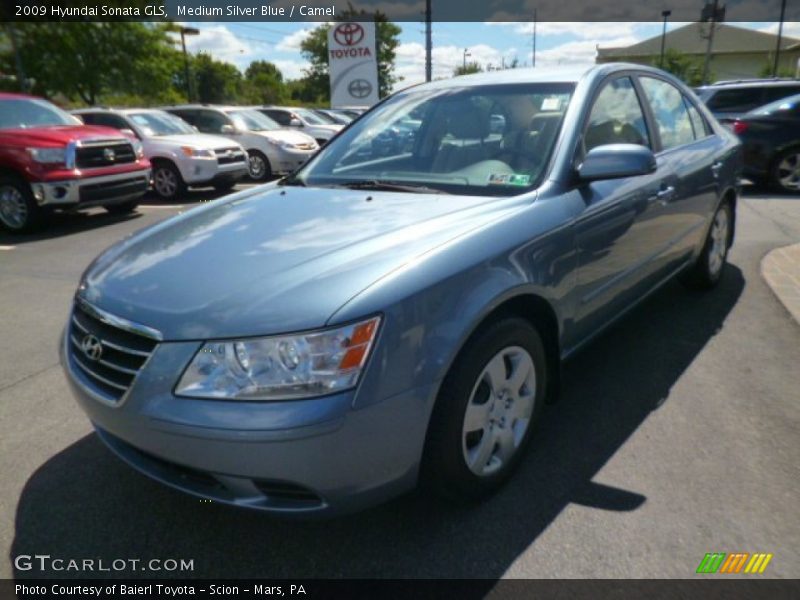 Medium Silver Blue / Camel 2009 Hyundai Sonata GLS