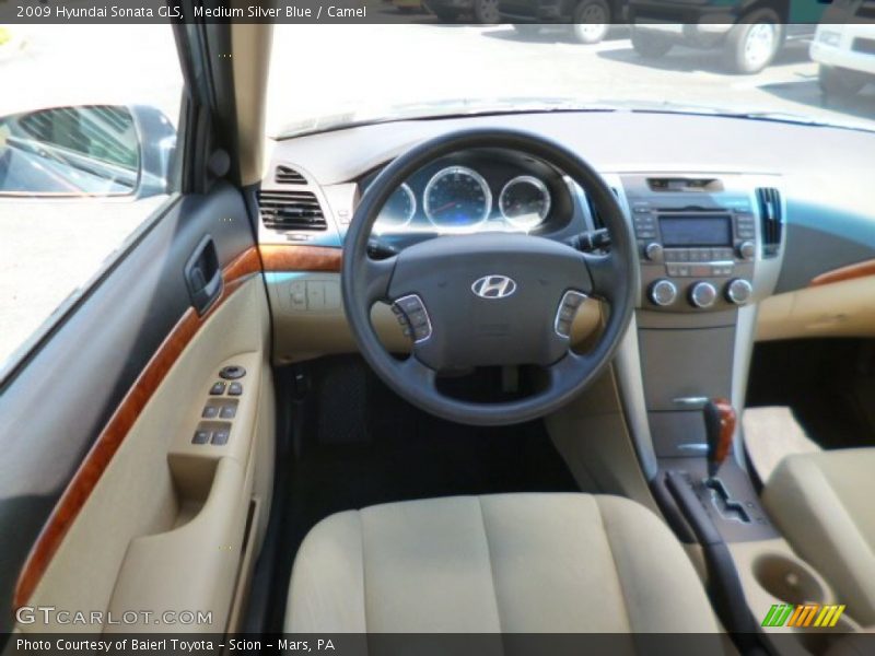 Medium Silver Blue / Camel 2009 Hyundai Sonata GLS