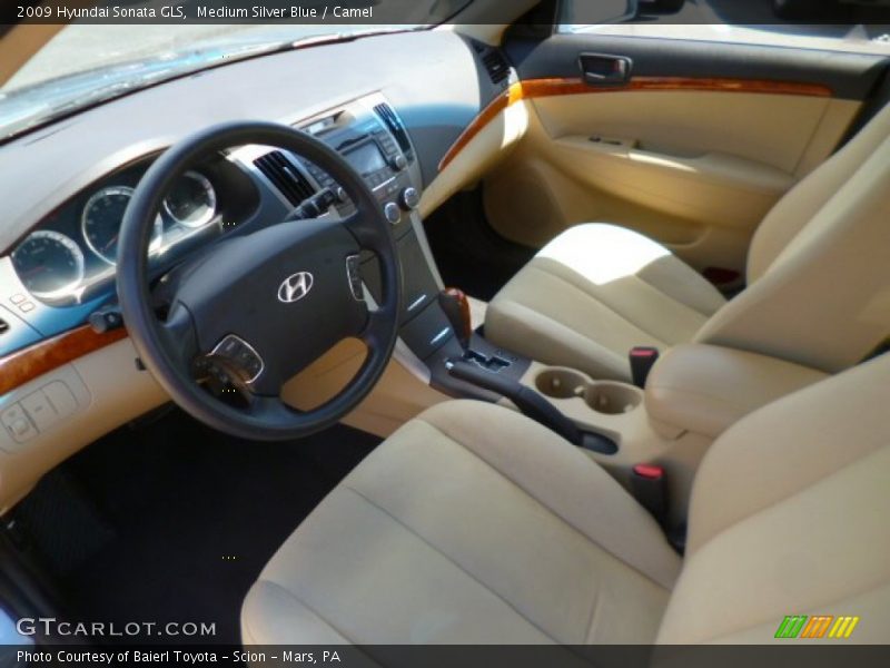 Medium Silver Blue / Camel 2009 Hyundai Sonata GLS