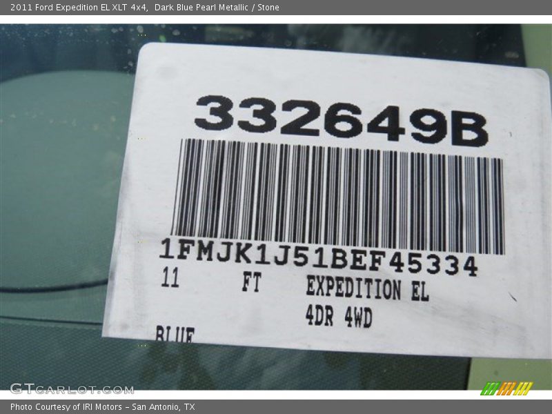 Dark Blue Pearl Metallic / Stone 2011 Ford Expedition EL XLT 4x4
