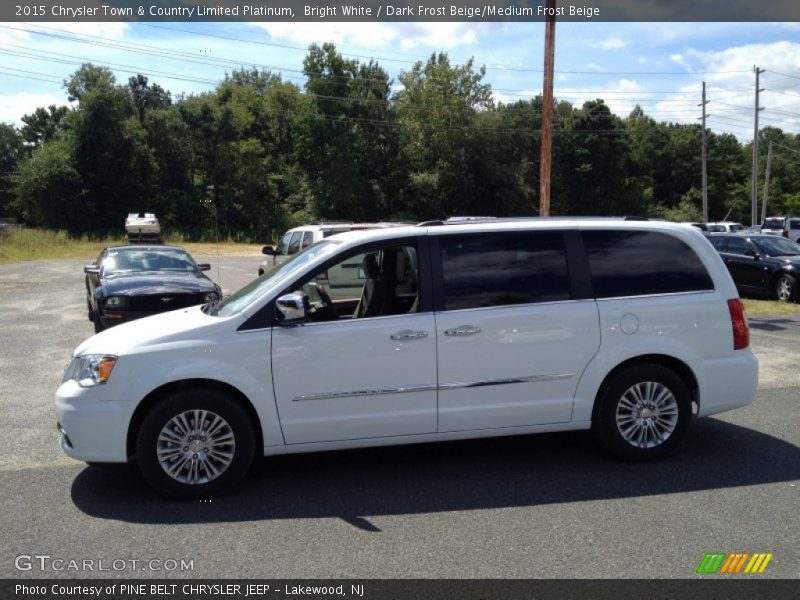 Bright White / Dark Frost Beige/Medium Frost Beige 2015 Chrysler Town & Country Limited Platinum