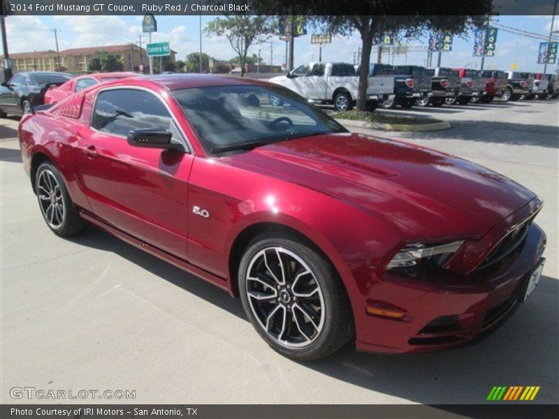 Ruby Red / Charcoal Black 2014 Ford Mustang GT Coupe