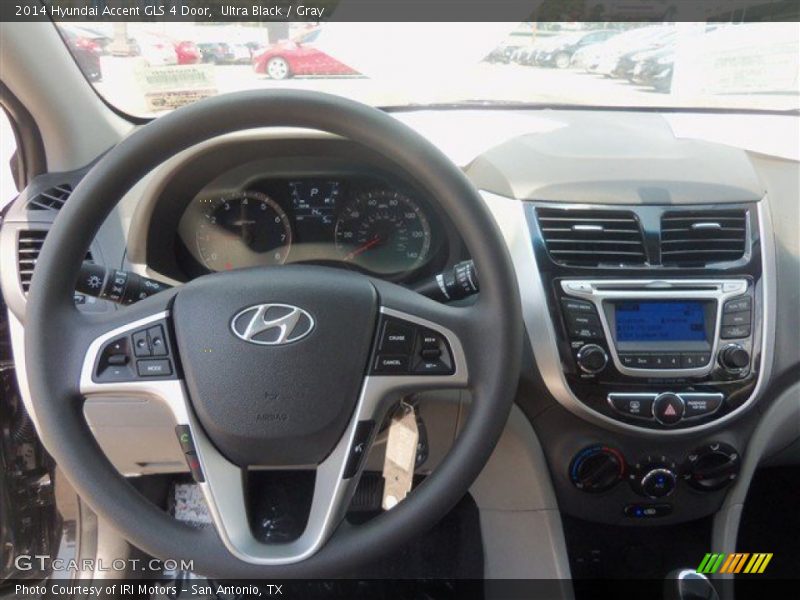 Ultra Black / Gray 2014 Hyundai Accent GLS 4 Door