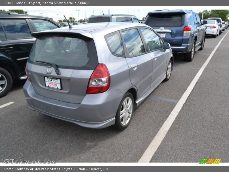 Storm Silver Metallic / Black 2007 Honda Fit Sport