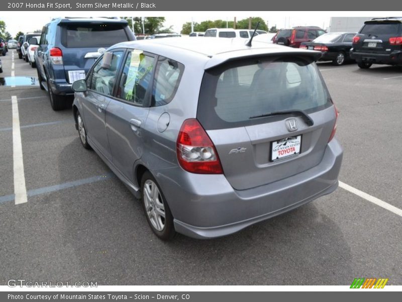 Storm Silver Metallic / Black 2007 Honda Fit Sport