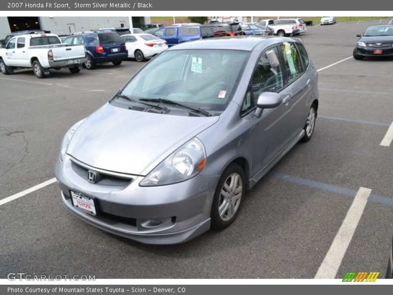 Storm Silver Metallic / Black 2007 Honda Fit Sport