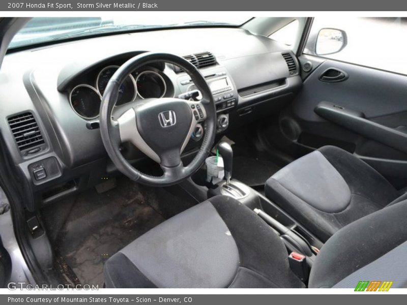 Storm Silver Metallic / Black 2007 Honda Fit Sport
