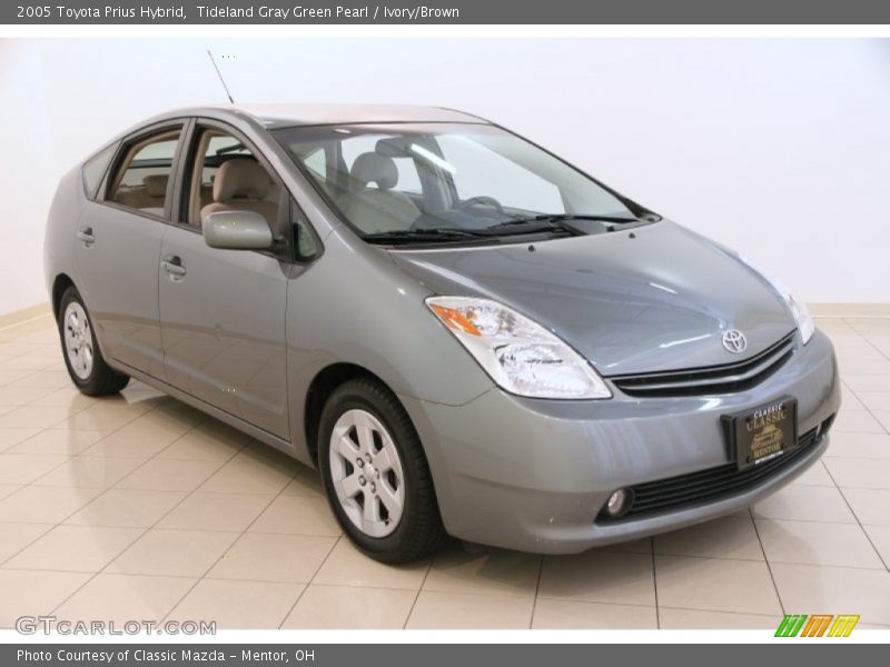 Tideland Gray Green Pearl / Ivory/Brown 2005 Toyota Prius Hybrid
