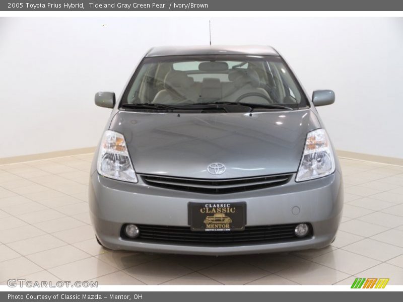 Tideland Gray Green Pearl / Ivory/Brown 2005 Toyota Prius Hybrid