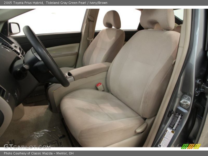 Tideland Gray Green Pearl / Ivory/Brown 2005 Toyota Prius Hybrid