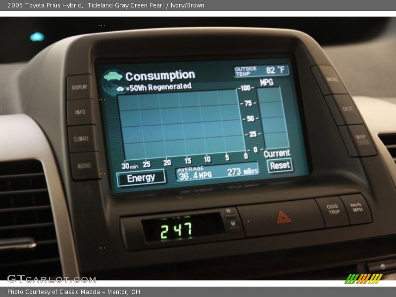 Tideland Gray Green Pearl / Ivory/Brown 2005 Toyota Prius Hybrid