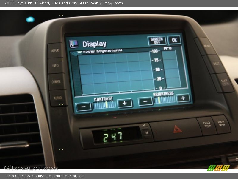 Tideland Gray Green Pearl / Ivory/Brown 2005 Toyota Prius Hybrid