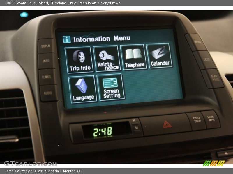 Tideland Gray Green Pearl / Ivory/Brown 2005 Toyota Prius Hybrid