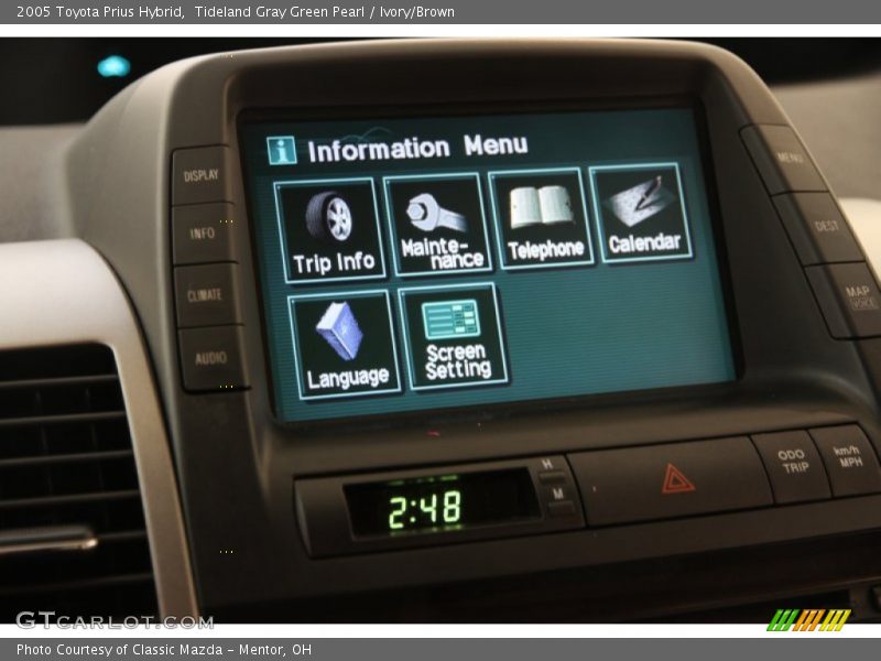 Tideland Gray Green Pearl / Ivory/Brown 2005 Toyota Prius Hybrid