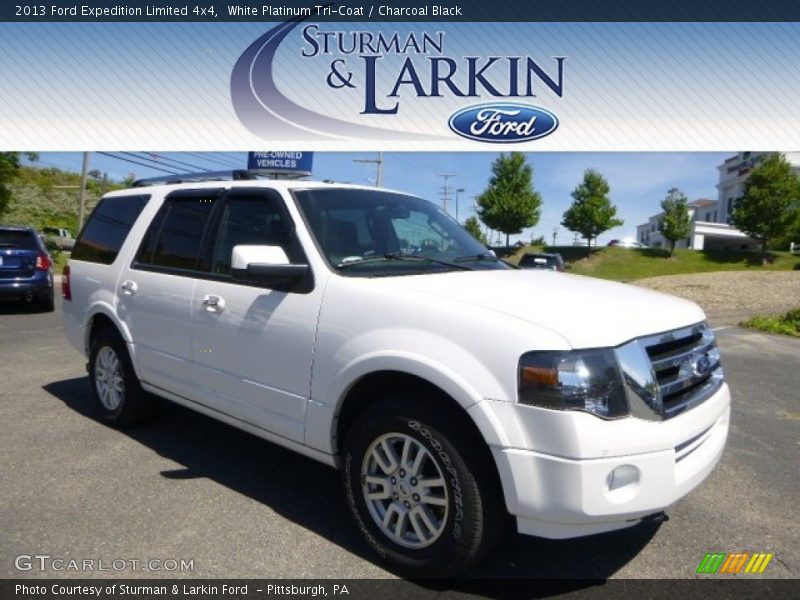 White Platinum Tri-Coat / Charcoal Black 2013 Ford Expedition Limited 4x4