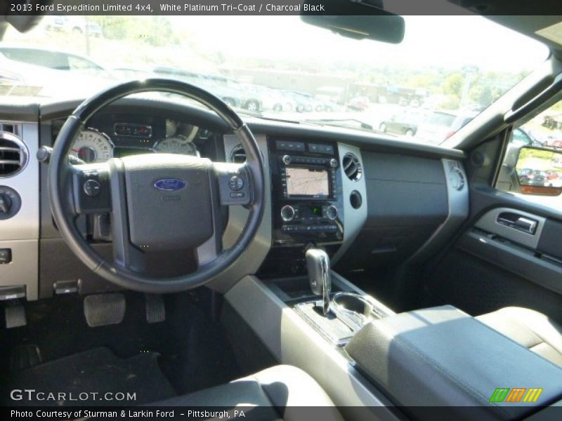 White Platinum Tri-Coat / Charcoal Black 2013 Ford Expedition Limited 4x4