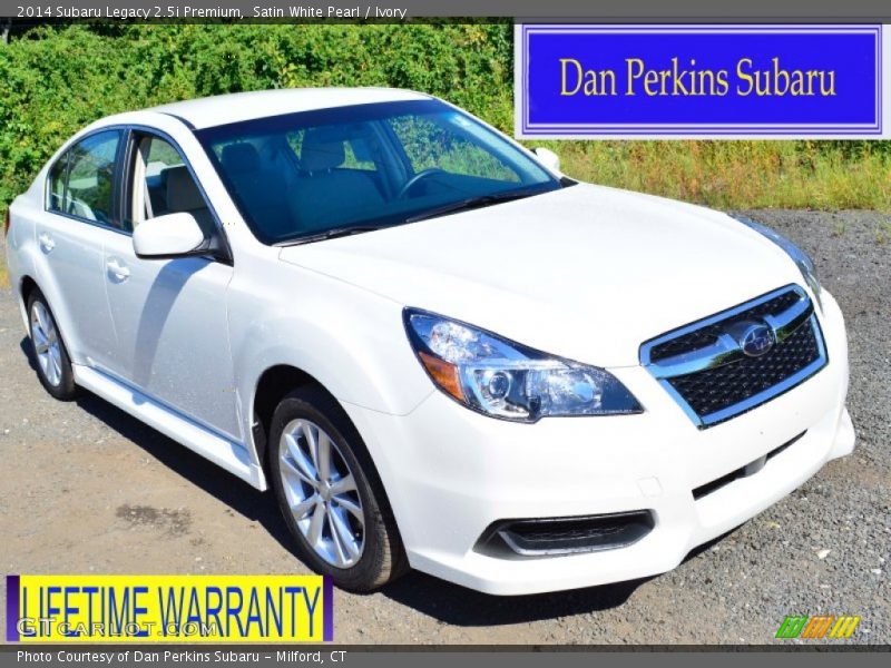 Satin White Pearl / Ivory 2014 Subaru Legacy 2.5i Premium