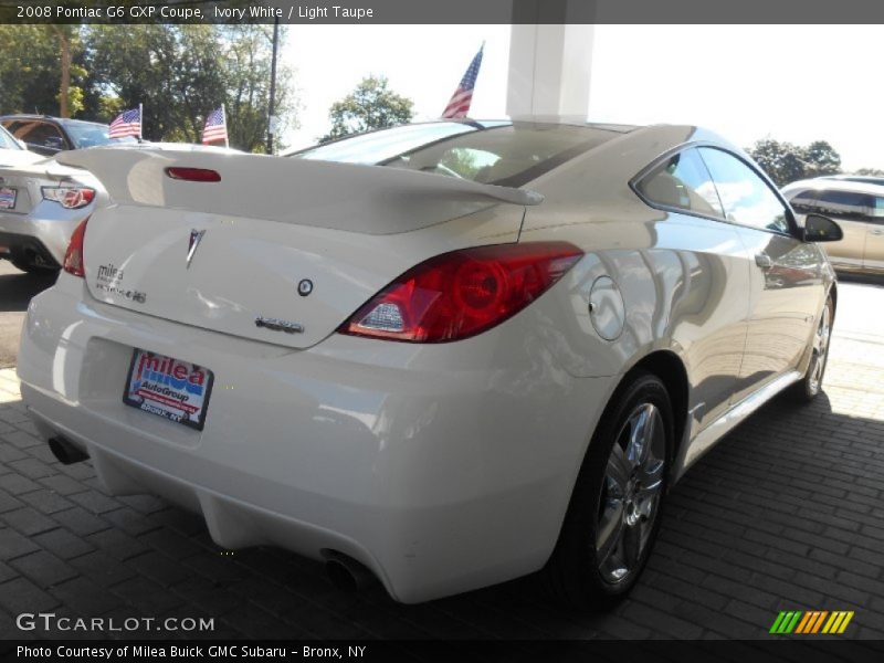 Ivory White / Light Taupe 2008 Pontiac G6 GXP Coupe