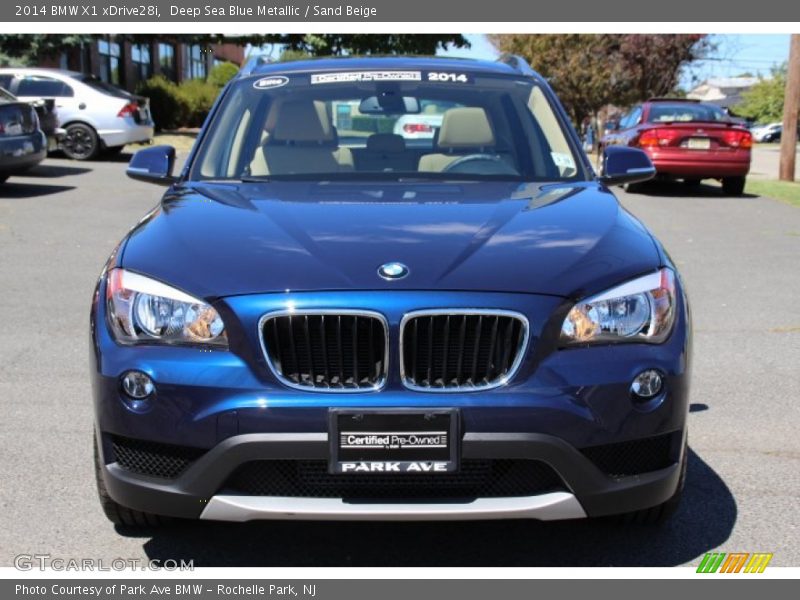 Deep Sea Blue Metallic / Sand Beige 2014 BMW X1 xDrive28i