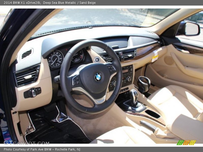 Deep Sea Blue Metallic / Sand Beige 2014 BMW X1 xDrive28i