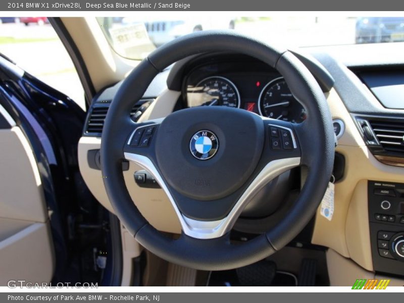 Deep Sea Blue Metallic / Sand Beige 2014 BMW X1 xDrive28i