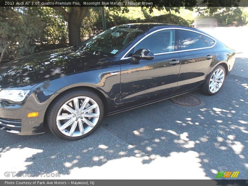 Moonlight Blue Metallic / Nougat Brown 2013 Audi A7 3.0T quattro Premium Plus