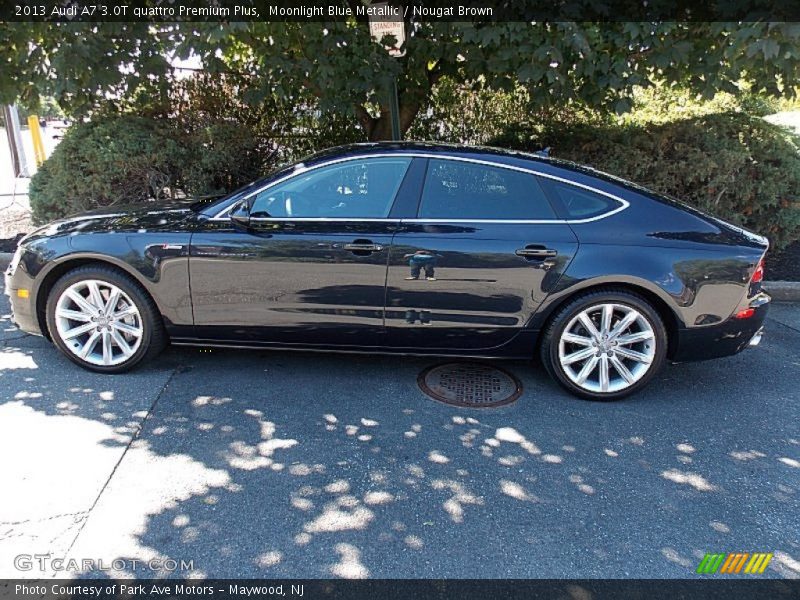 Moonlight Blue Metallic / Nougat Brown 2013 Audi A7 3.0T quattro Premium Plus