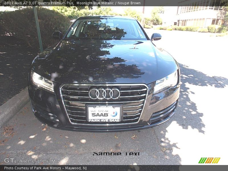 Moonlight Blue Metallic / Nougat Brown 2013 Audi A7 3.0T quattro Premium Plus