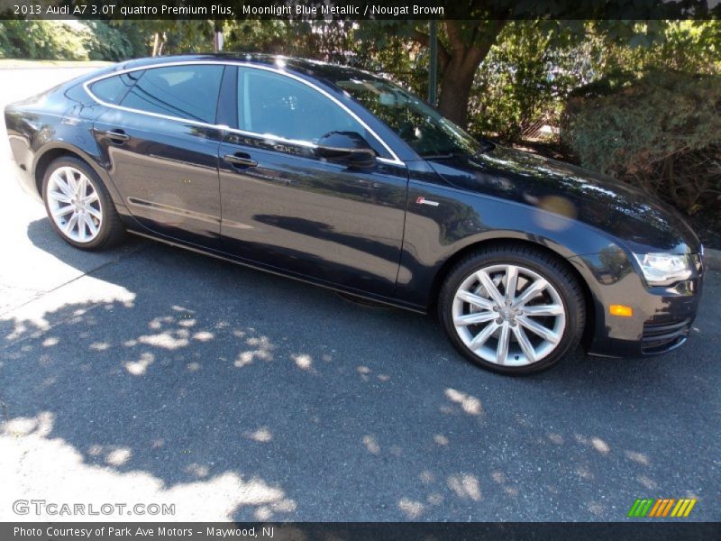 Moonlight Blue Metallic / Nougat Brown 2013 Audi A7 3.0T quattro Premium Plus