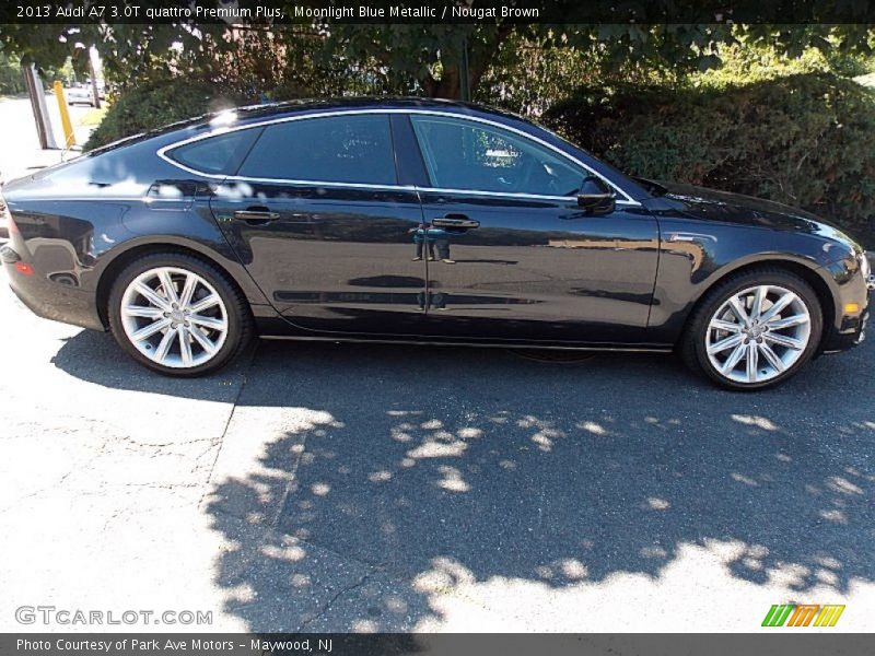 Moonlight Blue Metallic / Nougat Brown 2013 Audi A7 3.0T quattro Premium Plus